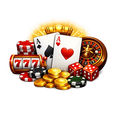 Premium iGaming icon for an online casino, depicting a welcome bonus with abstract shapes.